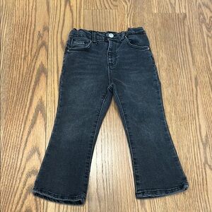 Zara toddler dark grey flare soft denim 2-3Y